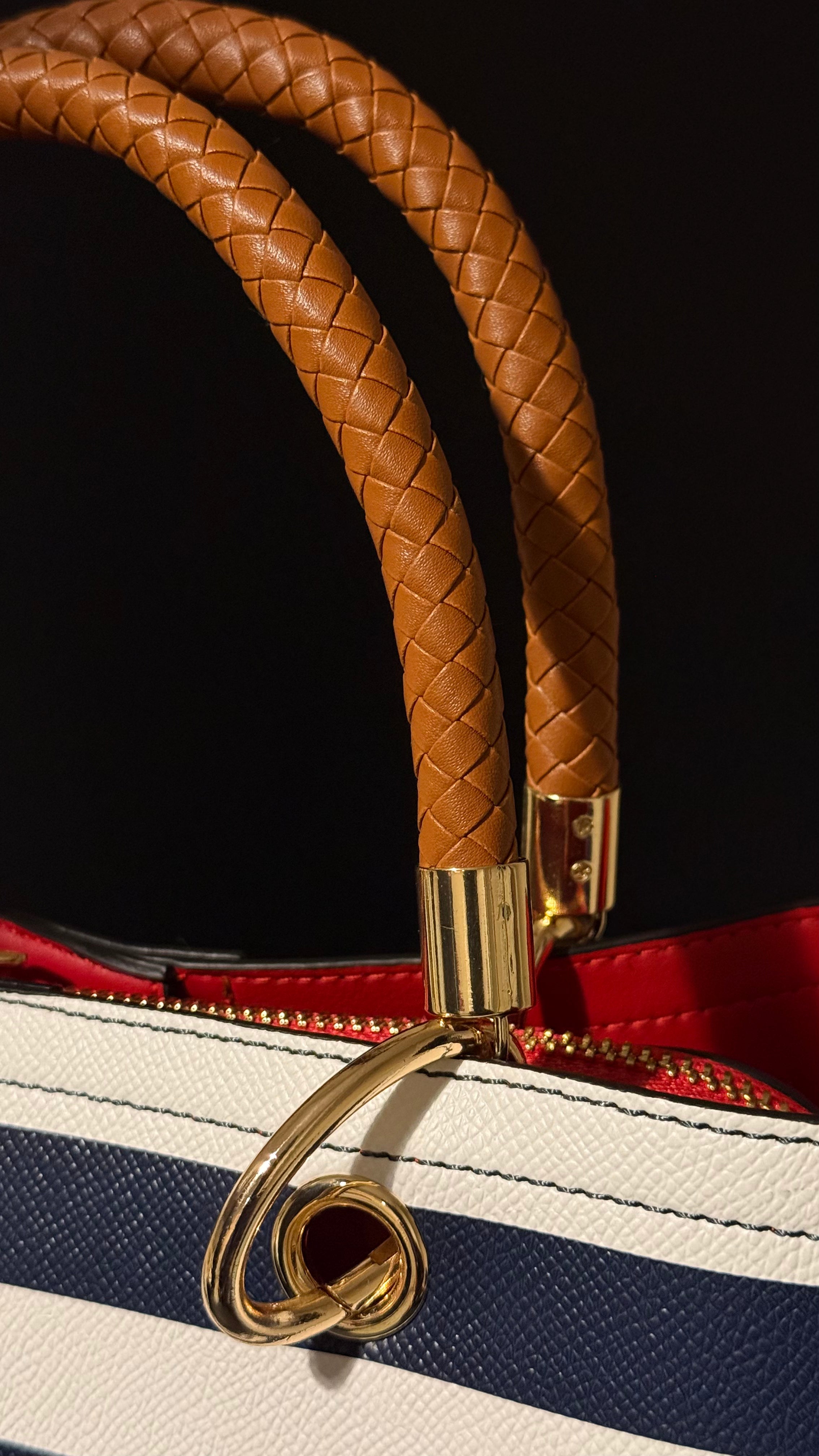 ALDO striped satchel bag