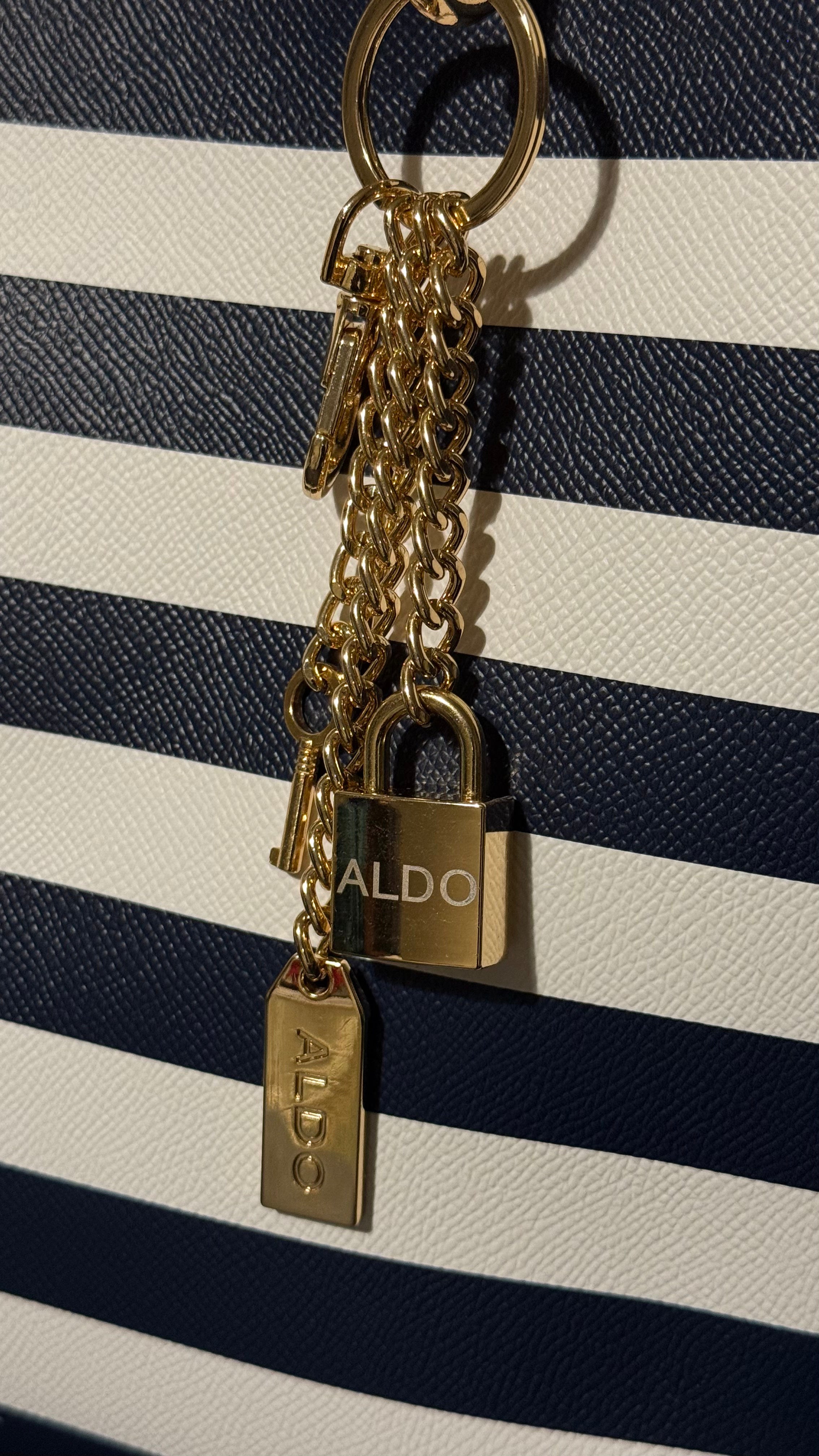 ALDO striped satchel bag