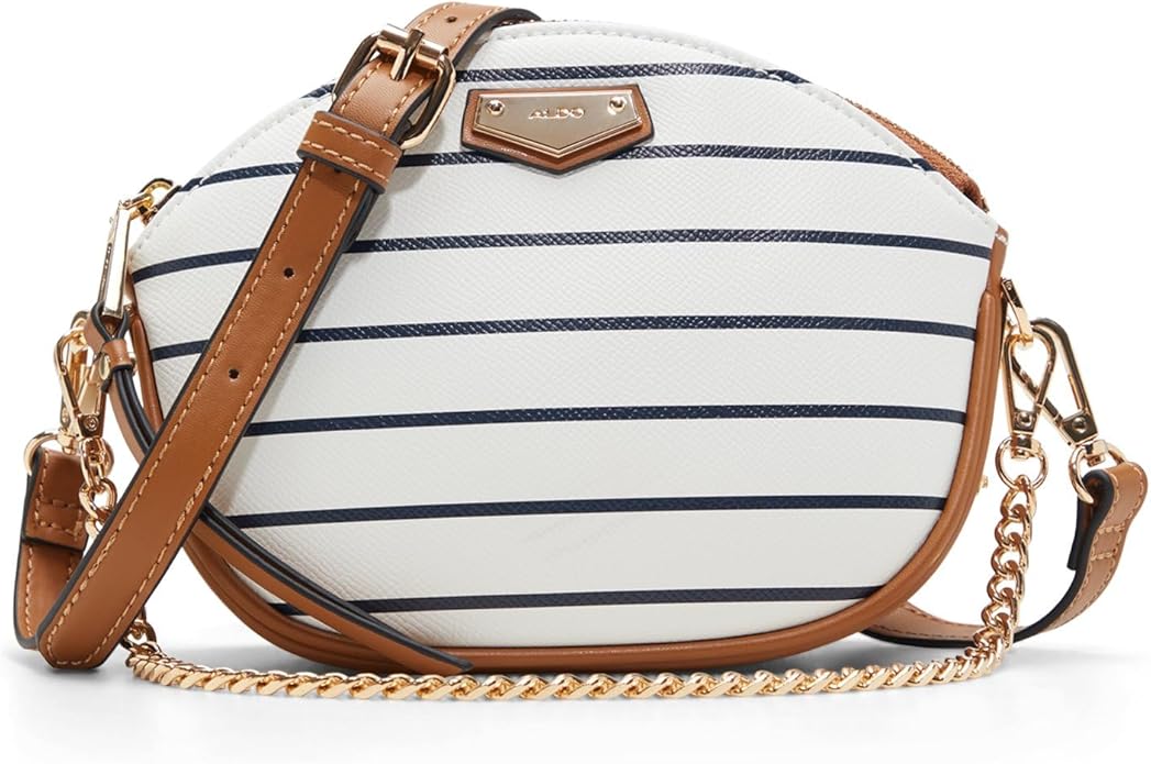 Striped cross body bag