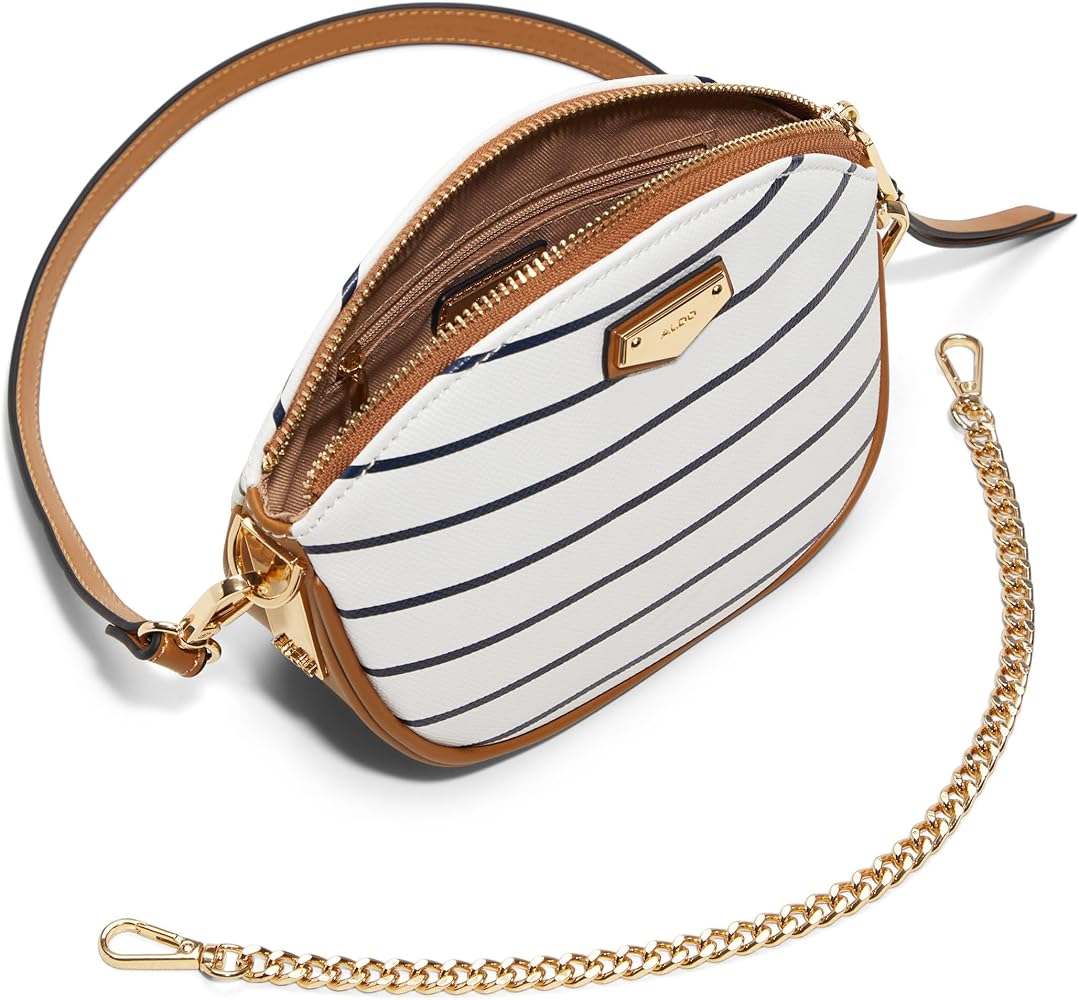 Striped cross body bag