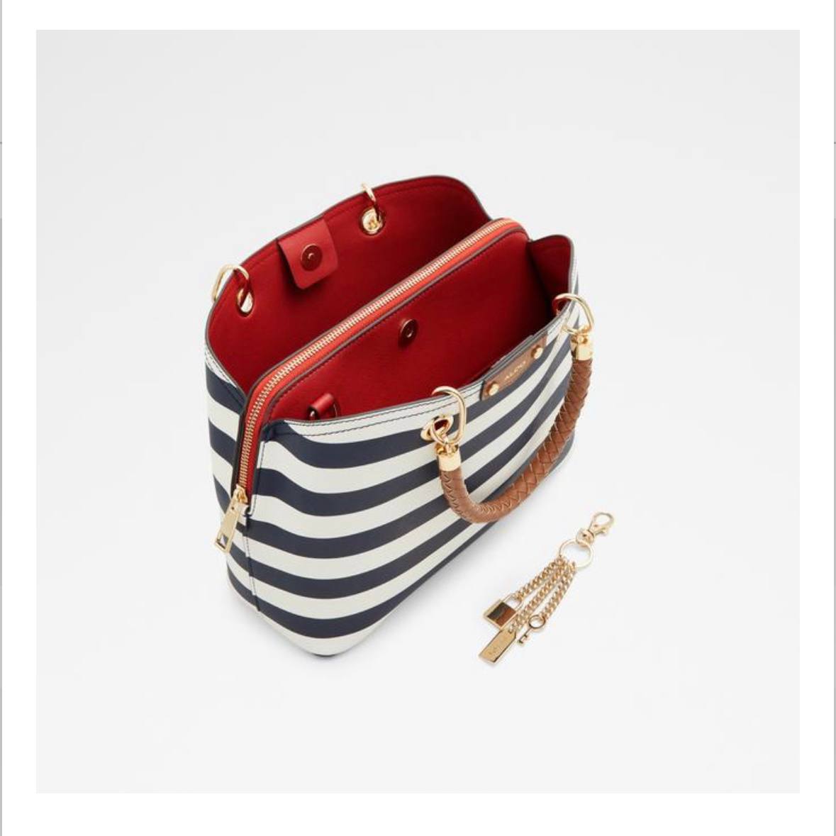 ALDO striped satchel bag