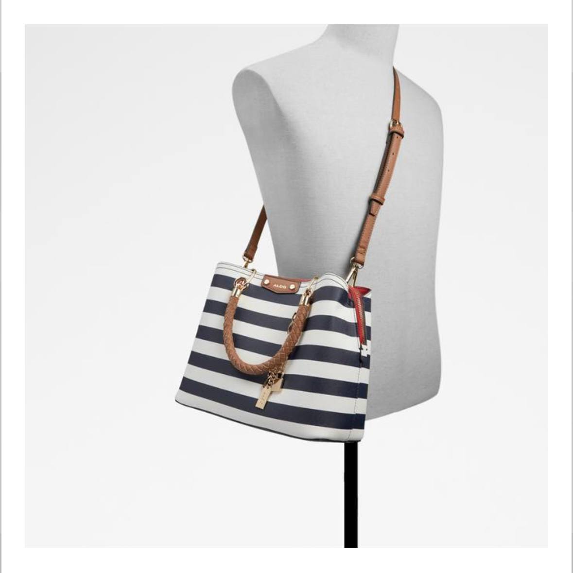 ALDO striped satchel bag